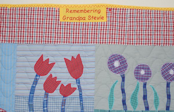Detail of Charlotte's quilt