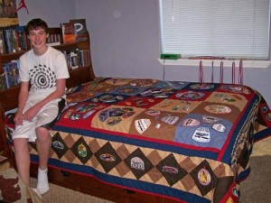 Badge Quilt with owner