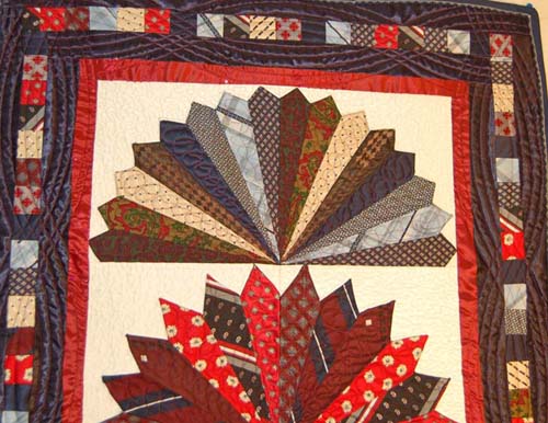 Memorial Quilted Tie Wall Hanging Detail