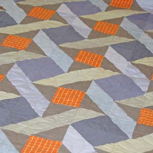 Closeup of bereavement quilt for young girl
