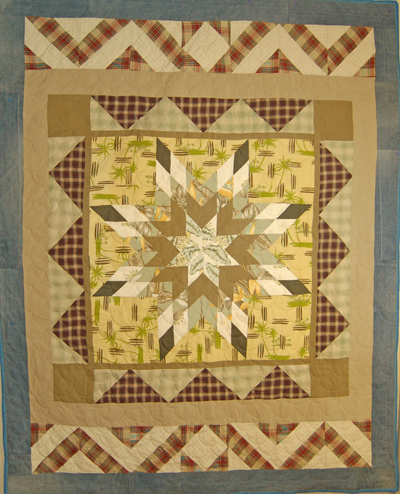 Twin-sized bed quilt - bereavement quilt for young boy