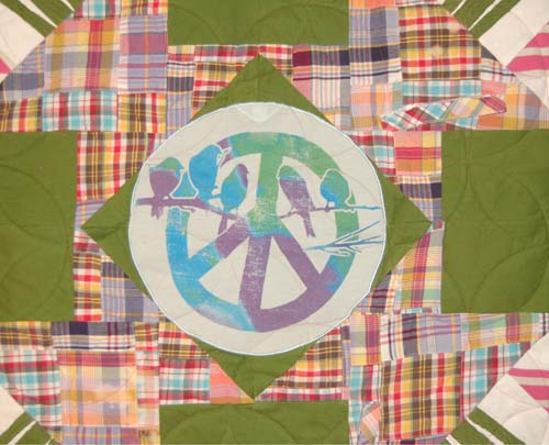 Closeup of Bereavement Quilt for young girl