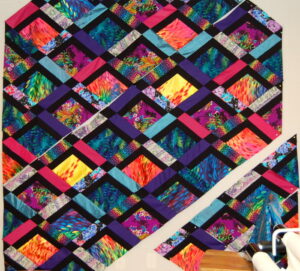Patchwork in progress - Making a 3D quilt