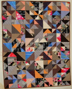Bereavement quilt made for brother out of mother's clothes
