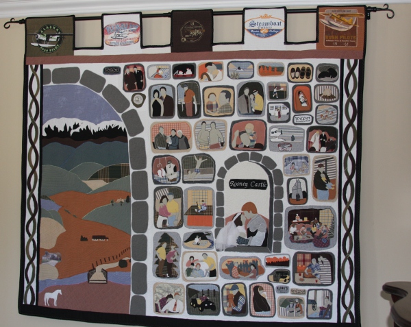 Castle Quilt - Bereavement quilt honoring husband