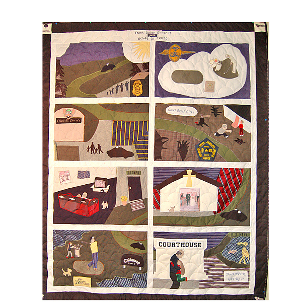 Bereavement Quilt - Story of the Life of a Policeman