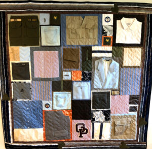 Bereavement quilt for the wife of an Army vet 