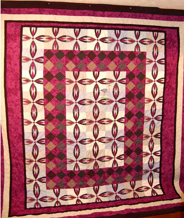 Bereavement Quilt for Nancy made from husband's clothes