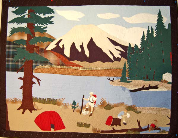 Bereavement Wall Hanging - Campsite Picture for Son